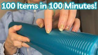 ASMR * 100 Items in 100 Minutes! * Fast Tap/Scratch/Crinkling * No Talking * ASMRVilla