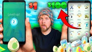 $1 Vs $100 Pokémon GO Accounts..Over 300 Eggs Hatched!