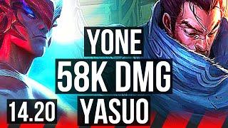 YONE vs YASUO (TOP) | Quadra, 58k DMG, Godlike | EUW Master | 14.20