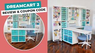 DreamCart 2 Craft Storage Organizer and Craft Table Review and Coupon Code