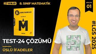 Hız Yayınları 8.Sınıf LGS Matematik | Test-24 Yeni Nesil Soru Çözümleri (Üslü İfadeler)