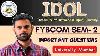 FYBCOM Semester 2 ACCOUNTs important Question 2024 Must- - MUST WATCH