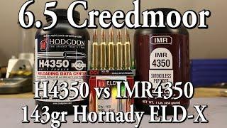 6.5 Creedmoor - H4350 vs IMR4350 - 143 ELD-X