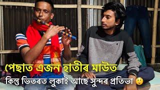 পেচাত এজন হাতীৰ মাউত, কিন্তু ভিতৰত লুকাই আছে সুন্দৰ প্ৰতিভা 