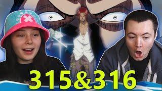 SHANKS MEETS WHITEBEARD One Piece Ep 315 & 316 REACTION & REVIEW