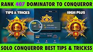 DAY 26 : RANK 407 DOMINATOR TO 10’TH ID CONQUEROR. SOLO CONQUEROR BEST HIGH PLUS TIPS AND TRICKS