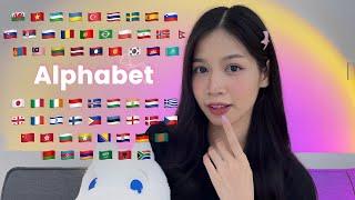 ASMR Alphabet in 60 Different Languages 🩷 Let’s Learn Languages Around The World!