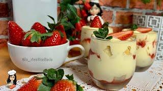 Strawberry TIRAMISÙ a variation of the classic Italian dessert tiramisu