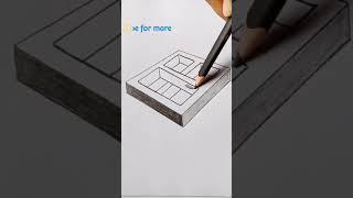 How To draw 3D optical illusion /Tricky 3d drawing #shorts #art #3d #drawing