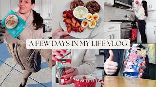 VLOG: getting back into routine! (healthy groceries, protein pancake recipe, new phone, apple watch)