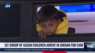 1st group of Gazan kids arrive in Jordan for care