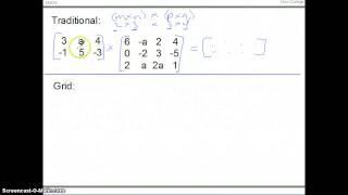 Matrix Multiplication using a grid method