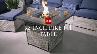 Best Choice Products 32in Fire Pit Table 50,000 BTU