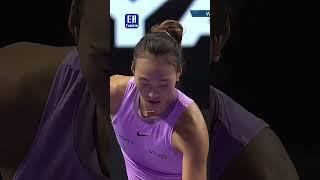 Zheng Qinwen's Incredible ACE! Unstoppable Serve for a Direct Point! #tennis  #sports #womenssports