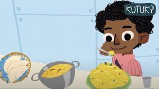 Kids Song on Food Habits | Yum Yum Song | Nursery Rhymes | Kutuki