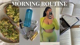 REALISTIC MORNING ROUTINE | spending time with God, skin care routine, cook breakfast w/ me