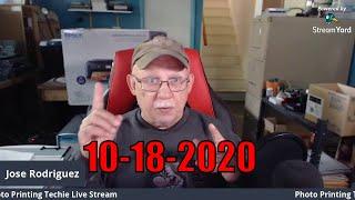 Jose Rodriguez Photo Printing Techie Sunday Live Stream 4PM Eastern Time USA 10-18-2020