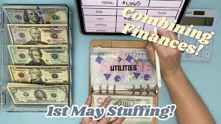 May Week 1 Cash Envelope Stuffing || Full-Time Income || COMBINING FINANCES!