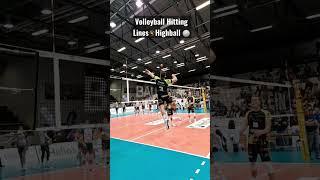 Volleyball Highball Attack Hitting Lines  #shorts #volleyball