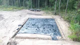 Preparing to Pour the Slab for the Wood Shop - Setting Forms
