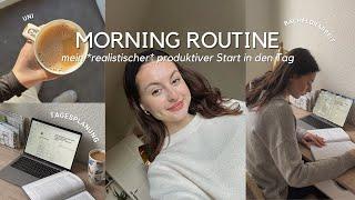 PRODUKTIVE & *REALISTISCHE* Morgen Routine | Bachelorarbeit & daily habits