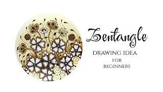 Zentangle patterns for beginners Drawing idea for beginners Zenart