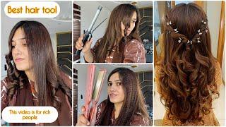 Curls with straightener | Salon’s Secrets | hair crimping by Natasha waqas