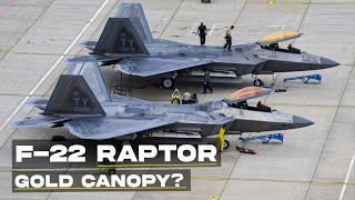 What's the Real Reason Some F-22s Have Golden Canopies?