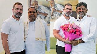 DK Shivakumar, Siddaramaiah meet Rahul Gandhi in Delhi; 'media reports are false', says DKS