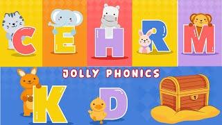 Jolly Phonics  Activities for kids -  Hidden treasures: Find the coin | C , E, H, R , M , D | Part2