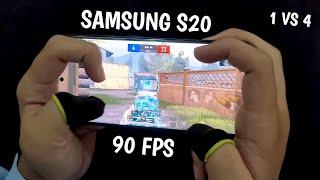 SAMSUNG S20 - 90 FPS | 4-FINGERS CLAW PUBG HANDCAM GAMEPLAY