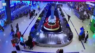 Serial suitcase thief caught at an airport stealing luggage