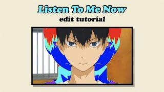 Listen To Me Now anime edit tutorial | how to do this effect on CapCut