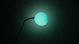 chaosteria's balloon lamp installation slowly shrinks and dims like a disappearing star