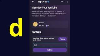 Monetize Your YouTube | Tapswap Code | Monetize Your YouTube in 24 Hours - Here's How!