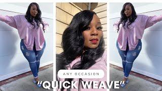 Long Hair Quick Weave Tutorial