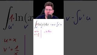 Das Integral von ln(x) berechnen mit partieller Integration #mathe #integral #math #logarithmus