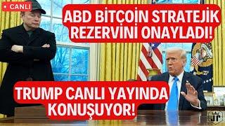 CANLI BEYAZ SARAY KRİPTO ZİRVESİ! BİTCOİN REZERVİ ONAYLANDI! TRUMP KONUŞUYOR! #altcoin #bitcoin