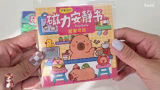 ASMR Sticker, Cute Capybara house, chơi hình dán #capybara #sticker #quietbook #paperhouse