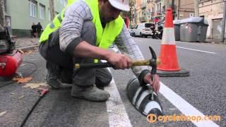 Cyclehoop - Cycle Lane Delineators - Installation