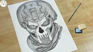 Как нарисовать военного солдата в маске / Soldier in mask drawing