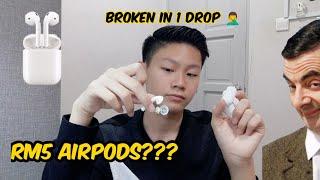 DON'T BUY THIS CHEAP AIRPODS CLONE!!! *DROP TEST*