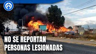 Controlan incendio de planta recicladora de pet en Chalco