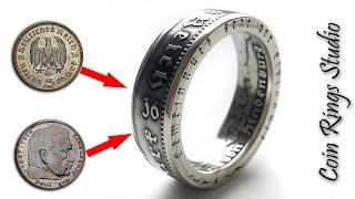 Reich Coin Rings - 5 Reichsmark Silver Deutche Deutcheland - Gernan Coin Ring - Germany