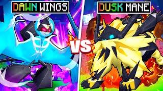 DAWN WINGS Vs DUSK MANE NECROZMA In Minecraft PIXELMON!