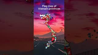 Flag map of Vietnam provinces