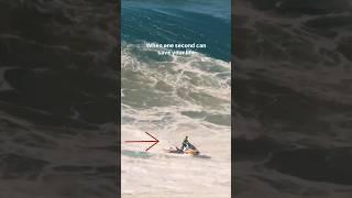 Heroic Jetski Rescue: Surfer Saved from Massive 30-Foot Wave!