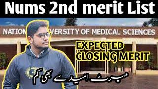 NUMS Colleges 2nd Merit List | Expected Closing Merit | Great Fall in Merit @drguide6456