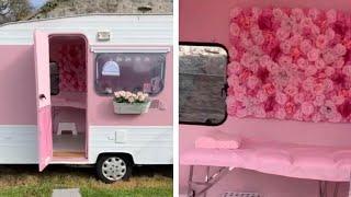 Woman Transforms Caravan Into Beauty Salon