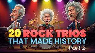 20 Rock Trios That Made History – Part 2 | #rocktrios #rockbands